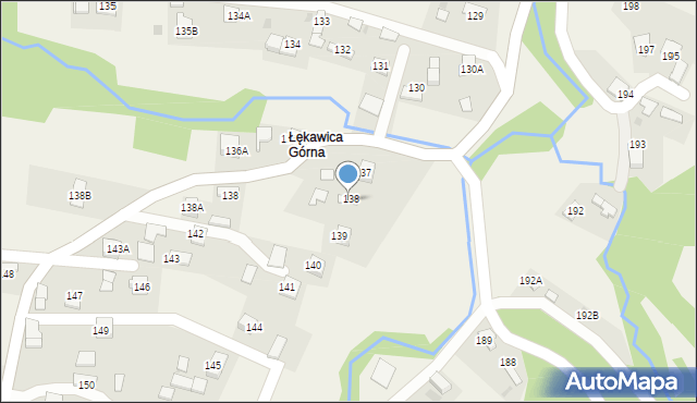 Łękawica, Łękawica, 139A, mapa Łękawica
