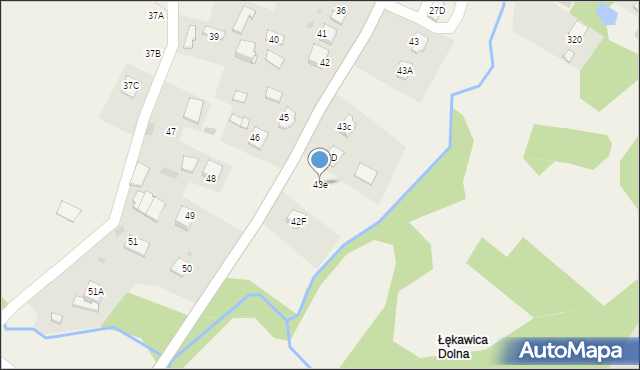 Łękawica, Łękawica, 43e, mapa Łękawica