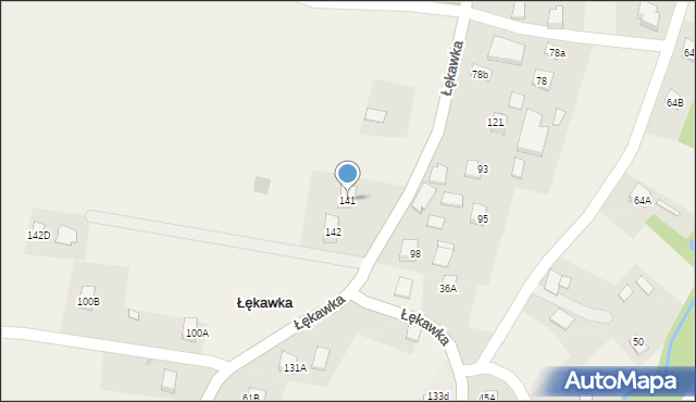 Łękawka, Łękawka, 141, mapa Łękawka