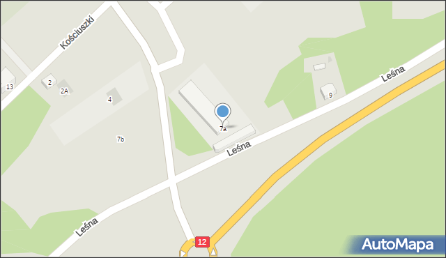 Łęknica, Leśna, 7a, mapa Łęknica