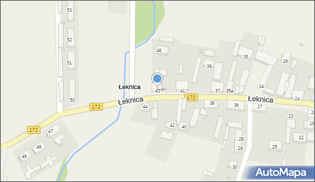 Łeknica, Łeknica, 43, mapa Łeknica