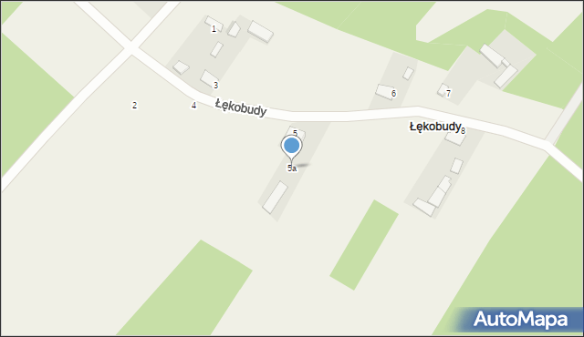 Łękobudy, Łękobudy, 5a, mapa Łękobudy