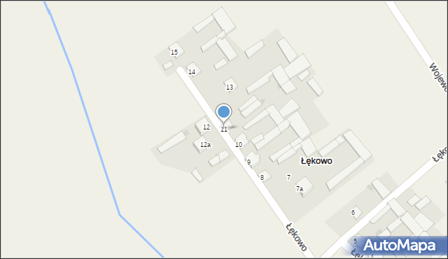 Łękowo, Łękowo, 11, mapa Łękowo