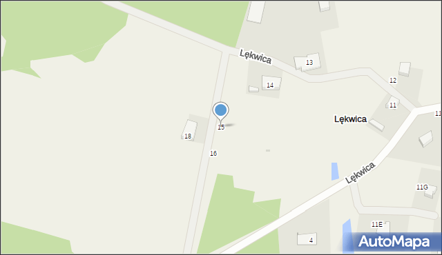 Lękwica, Lękwica, 15, mapa Lękwica