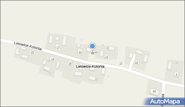 Lelowice-Kolonia, Lelowice-Kolonia, 68, mapa Lelowice-Kolonia