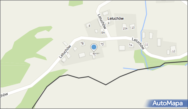 Leluchów, Leluchów, 7C, mapa Leluchów