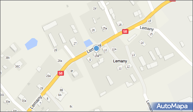 Lemany, Lemany, 10a, mapa Lemany