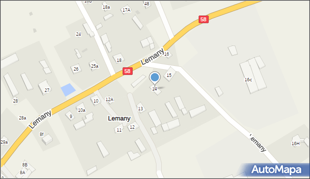 Lemany, Lemany, 14, mapa Lemany