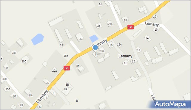 Lemany, Lemany, 9, mapa Lemany