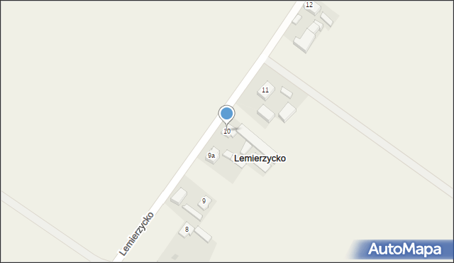 Lemierzycko, Lemierzycko, 10, mapa Lemierzycko