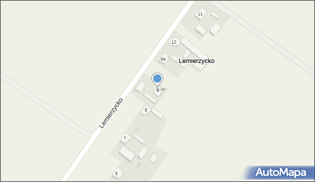 Lemierzycko, Lemierzycko, 9, mapa Lemierzycko