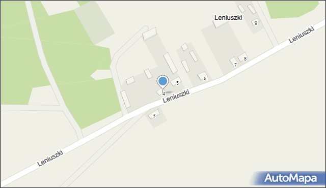 Leniuszki, Leniuszki, 4, mapa Leniuszki