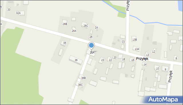 Leokadia, Leokadia, 36A, mapa Leokadia