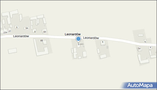 Leonardów, Leonardów, 7, mapa Leonardów