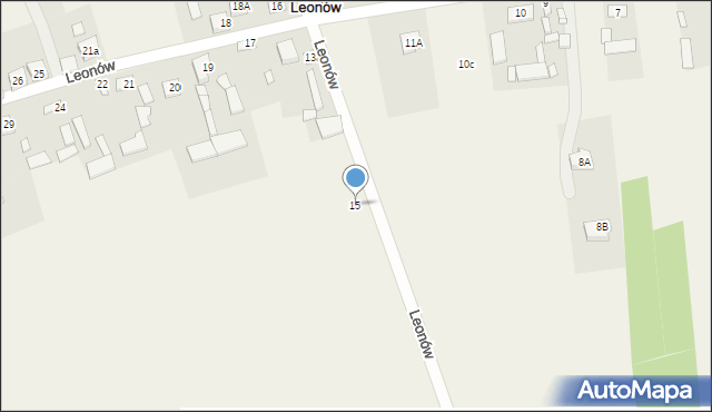 Leonów, Leonów, 15, mapa Leonów