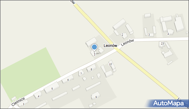 Leonów, Leonów, 1, mapa Leonów