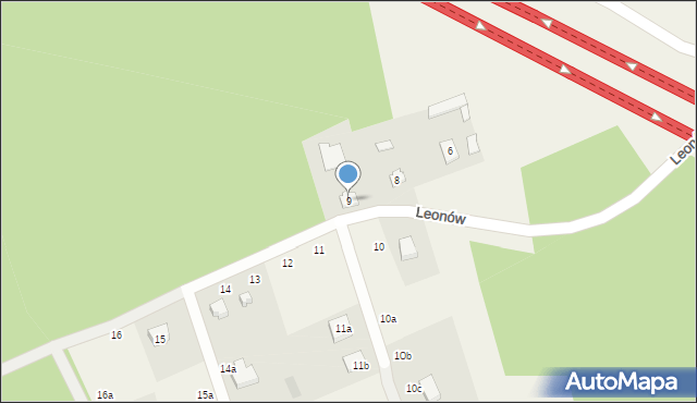 Leonów, Leonów, 9, mapa Leonów