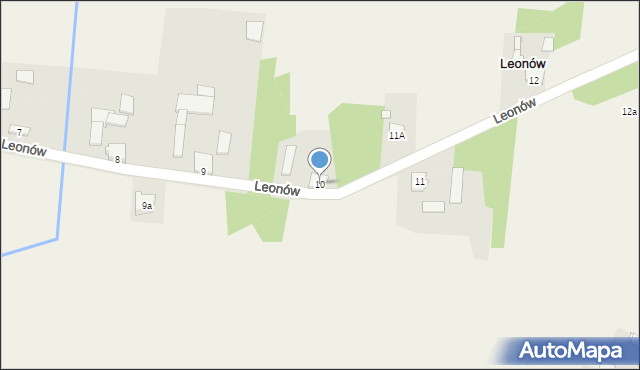 Leonów, Leonów, 10, mapa Leonów
