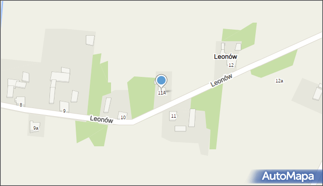 Leonów, Leonów, 11A, mapa Leonów
