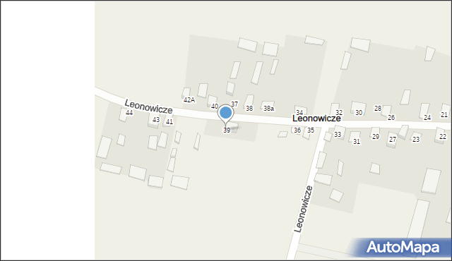 Leonowicze, Leonowicze, 39, mapa Leonowicze