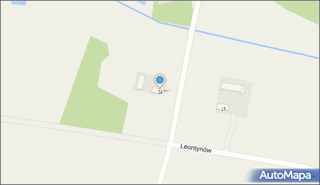 Leontynów, Leontynów, 14, mapa Leontynów