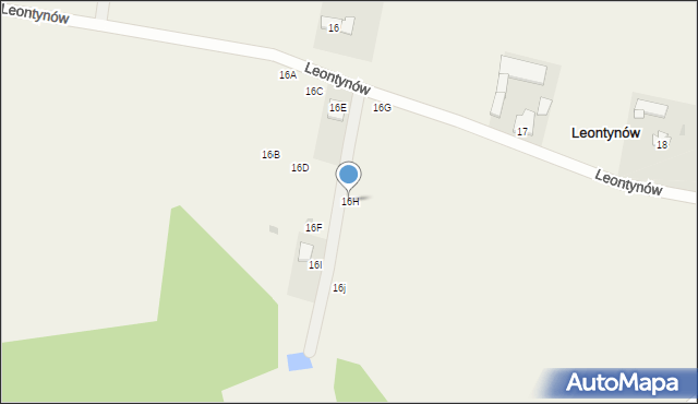 Leontynów, Leontynów, 16H, mapa Leontynów