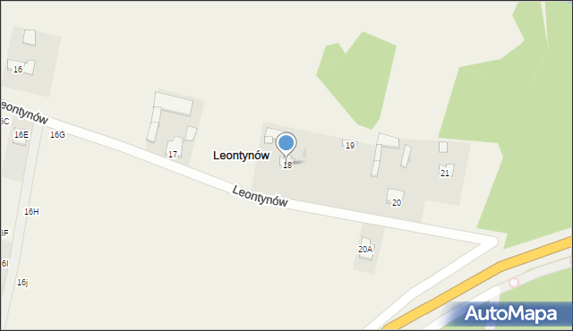 Leontynów, Leontynów, 18, mapa Leontynów