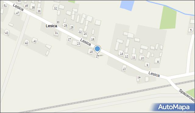 Lesica, Lesica, 17, mapa Lesica