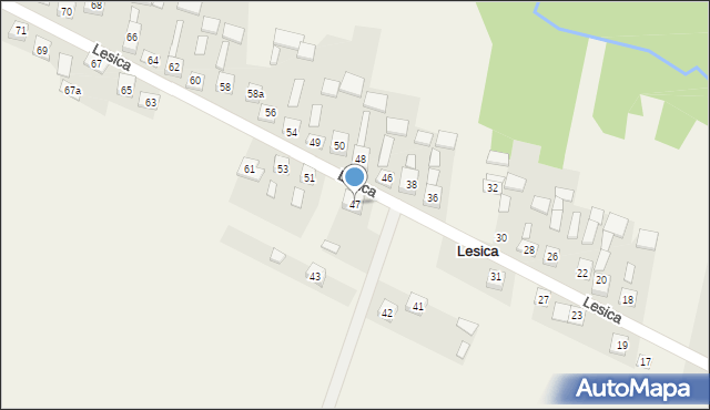 Lesica, Lesica, 47, mapa Lesica