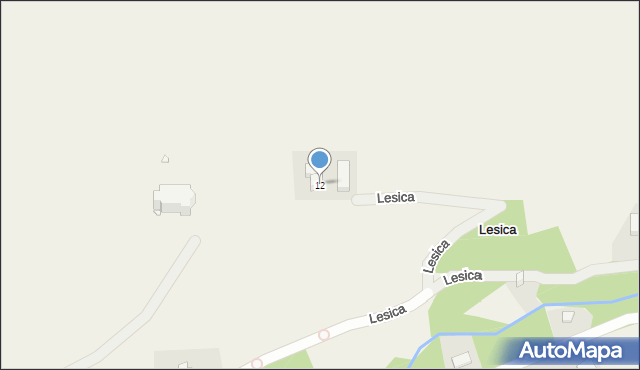 Lesica, Lesica, 12, mapa Lesica
