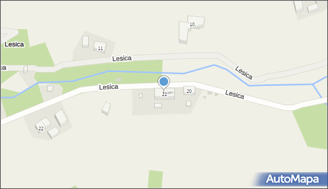Lesica, Lesica, 21, mapa Lesica