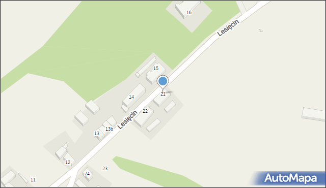 Lesięcin, Lesięcin, 21, mapa Lesięcin