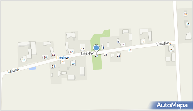 Lesiew, Lesiew, 17, mapa Lesiew