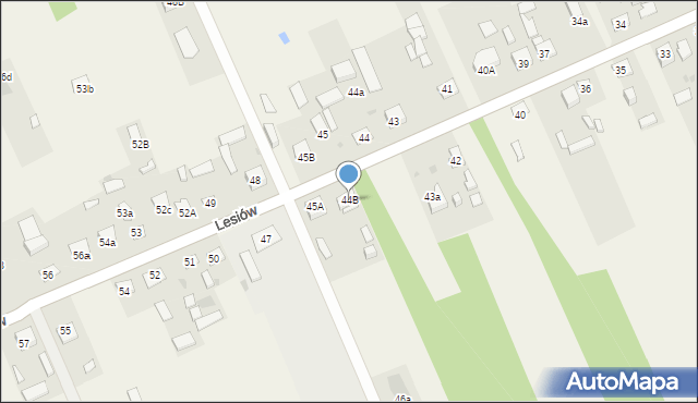 Lesiów, Lesiów, 44B, mapa Lesiów