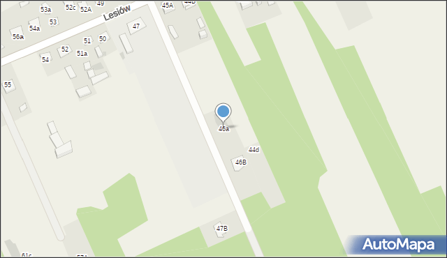 Lesiów, Lesiów, 46a, mapa Lesiów
