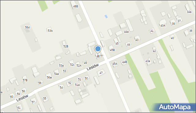 Lesiów, Lesiów, 48, mapa Lesiów