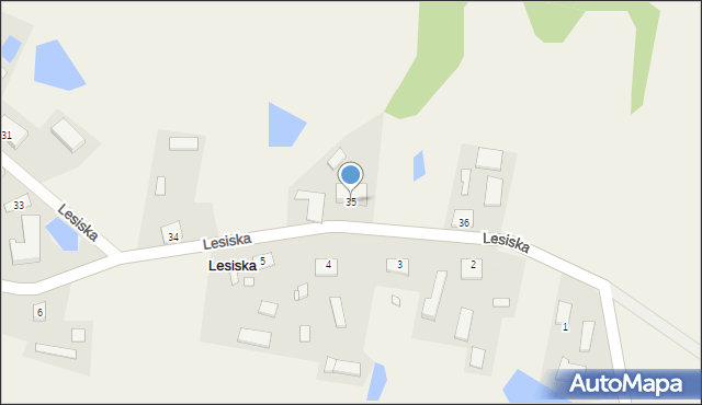 Lesiska, Lesiska, 35, mapa Lesiska