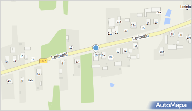 Leśniaki, Leśniaki, 10, mapa Leśniaki