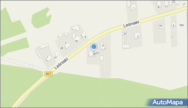 Leśniaki, Leśniaki, 2D, mapa Leśniaki