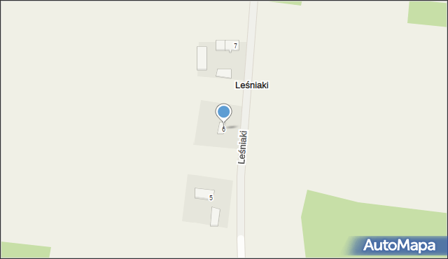 Leśniaki, Leśniaki, 6, mapa Leśniaki