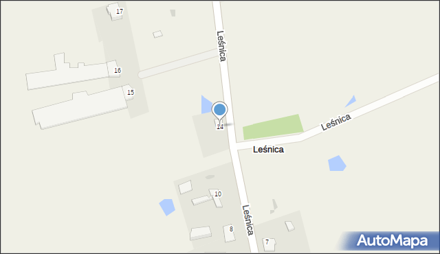 Leśnica, Leśnica, 14, mapa Leśnica