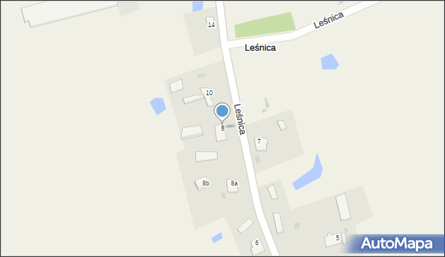 Leśnica, Leśnica, 8/1, mapa Leśnica