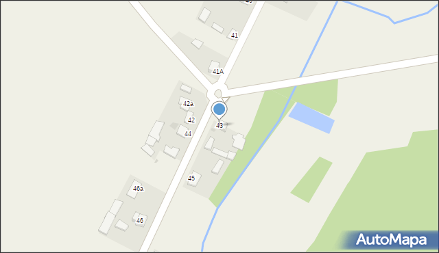 Leśnica, Leśnica, 43a, mapa Leśnica