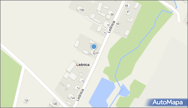 Leśnica, Leśnica, 72, mapa Leśnica