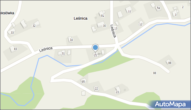 Leśnica, Leśnica, 21, mapa Leśnica