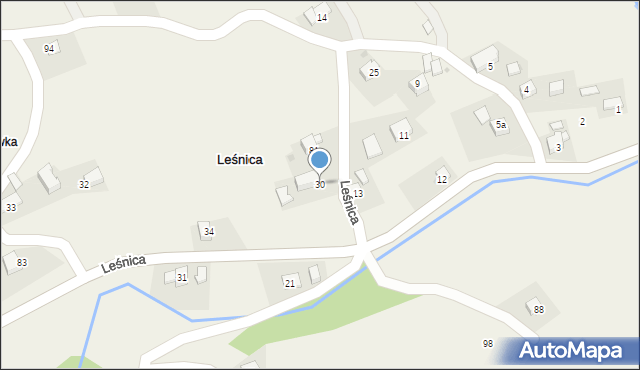 Leśnica, Leśnica, 30, mapa Leśnica