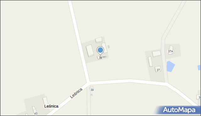 Leśnica, Leśnica, 38, mapa Leśnica