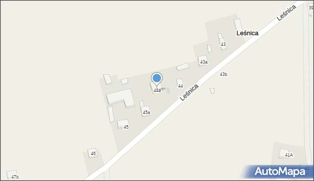 Leśnica, Leśnica, 44a, mapa Leśnica