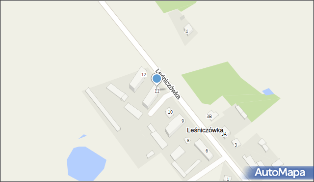 Leśniczówka, Leśniczówka, 11, mapa Leśniczówka