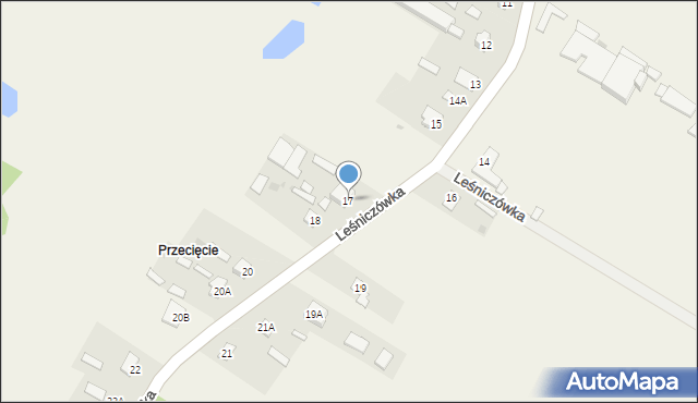 Leśniczówka, Leśniczówka, 17, mapa Leśniczówka